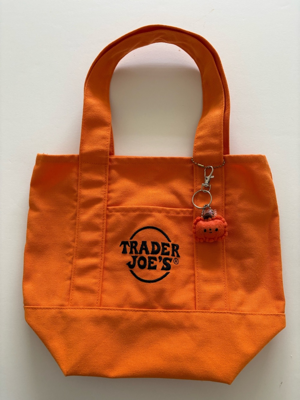 Trader Joe’s Orange Halloween/Autumn Mini Tote with Charm